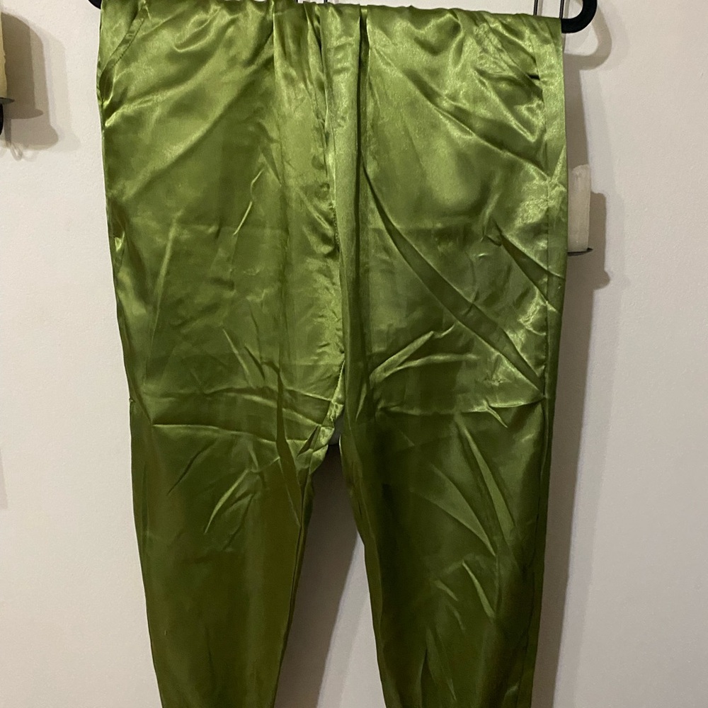 Satin Green Pants